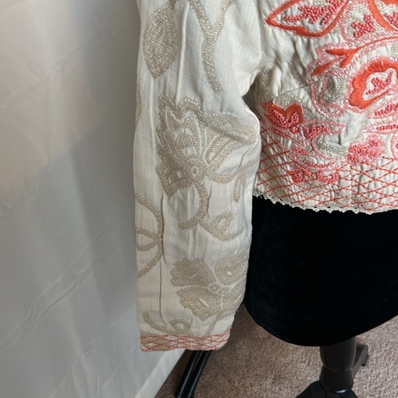 Soft Surroundings Twin Garlands Embroidered and Beaded Bolero Jacket - Picture 6 of 8
